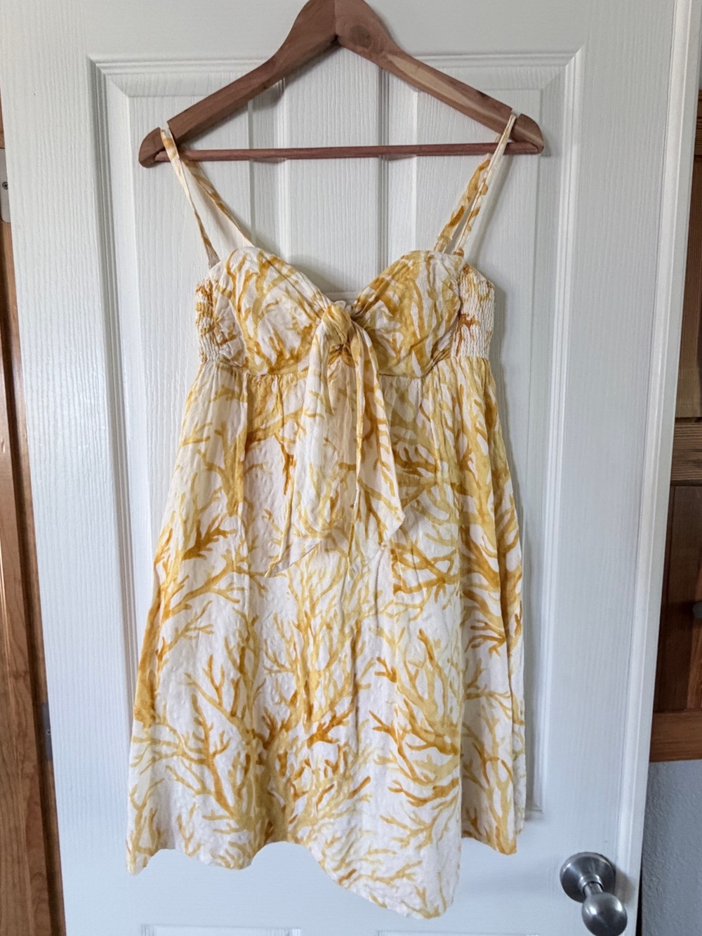 HD in Paris Yellow and White Mini Dress with Optional Straps